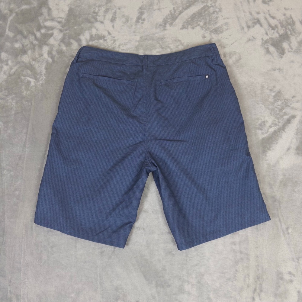Hurley Hybrid Walk Shorts Mens 33 Blue Micro Stripe Board Shorts Casual Surf - Picture 6 of 7